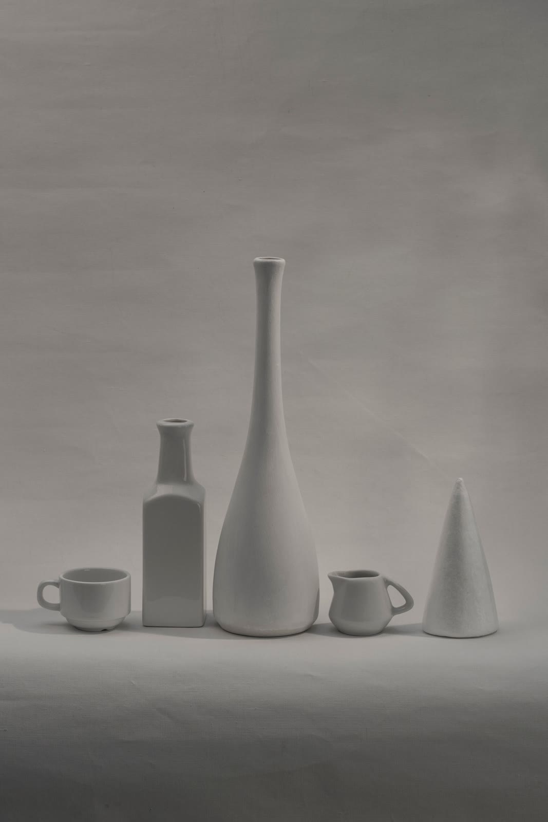 A composition of sculptural ceramics